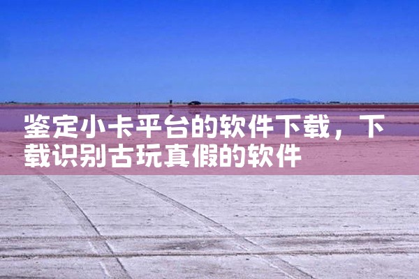 鉴定小卡平台的软件下载