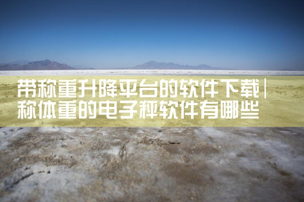 带称重升降平台的软件下载