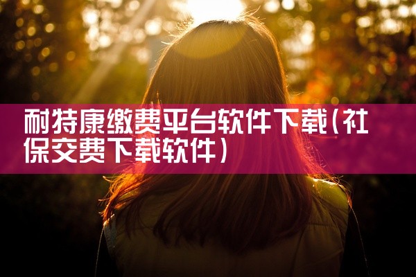 耐特康缴费平台软件下载