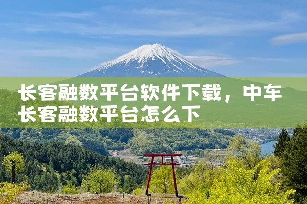 长客融数平台软件下载
